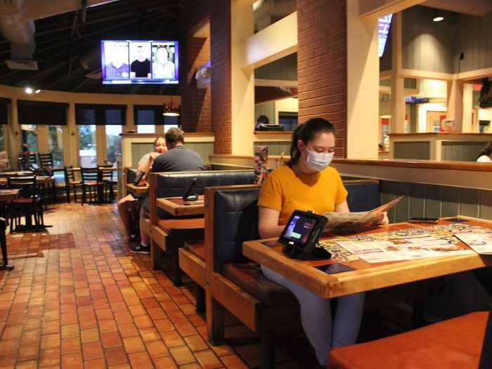 Everything went smoothly at the restaurant. My friend and I both wore face masks until our food arrived and we were more than six-feet apart from the next nearest table.