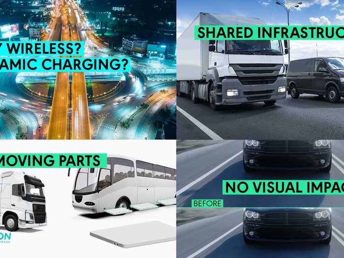 Electric charging roads can also be shared by many vehicles without the infrastructure and space demanded by charging stations.