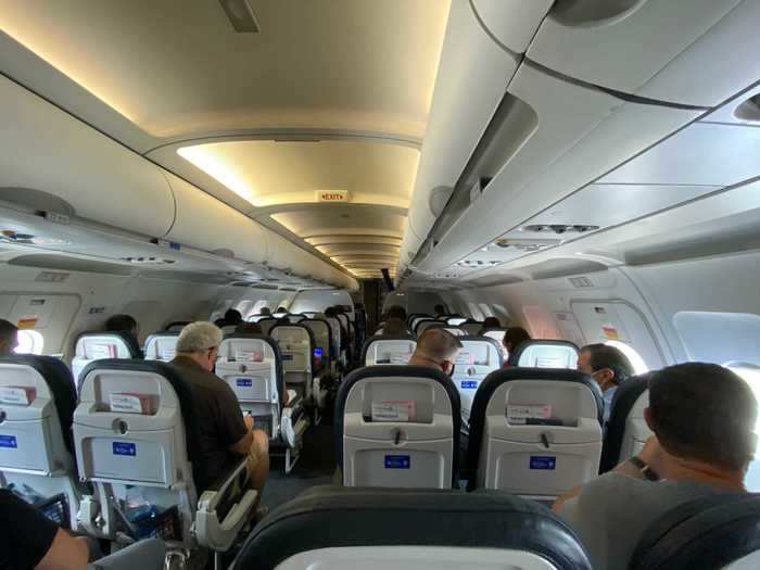 The flight, otherwise, was boring and routine as the in-flight service was suspended and drinks were given on-request. Flight attendants only came around to collect any trash as the gate agents had advised passengers to purchase food and drinks in the terminal.