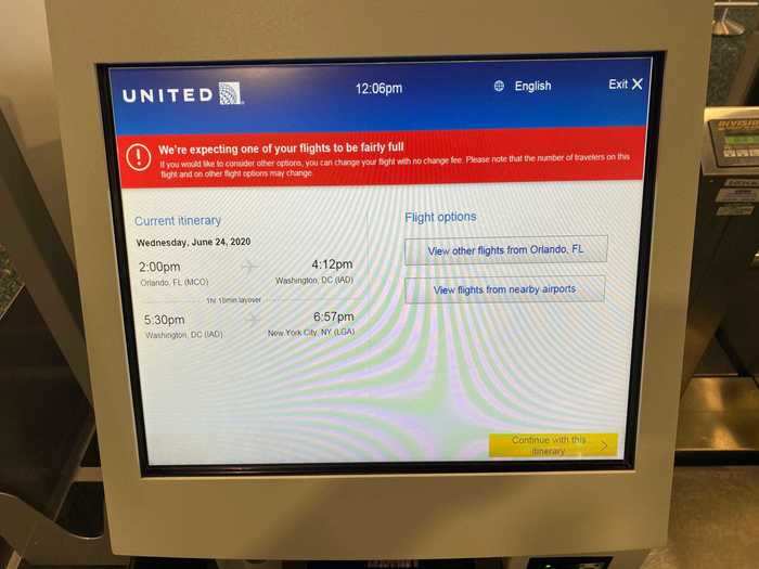 I was once again asked if I wanted to change my flight but no others had opened up. With a lack of alternatives as airlines are cutting back on flights, this gesture felt empty.