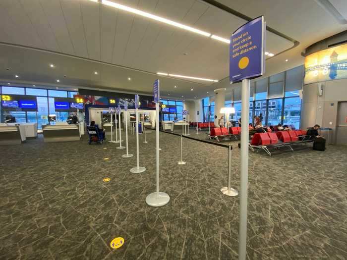 Southwest boards its aircraft by boarding group - A,B, and C - with each person given a number from 1-59 in that group. This requires people in each boarding group to line up, with 30 on each side.