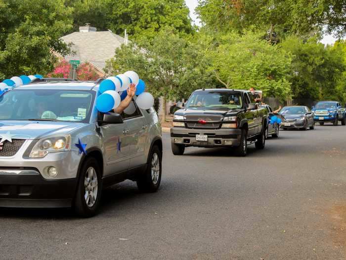 Several members of the neighborhood have been organizing social distancing neighborhood events as well, like parades, for graduating students.