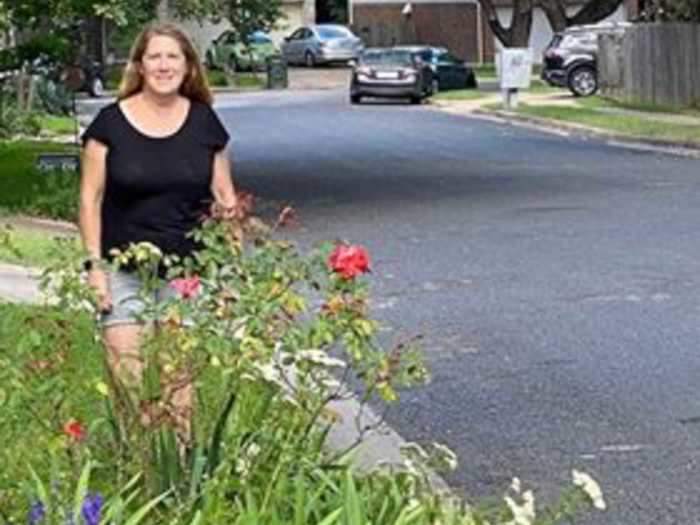 Cathleen Gail has been helping her neighbors with gardening and landscaping.