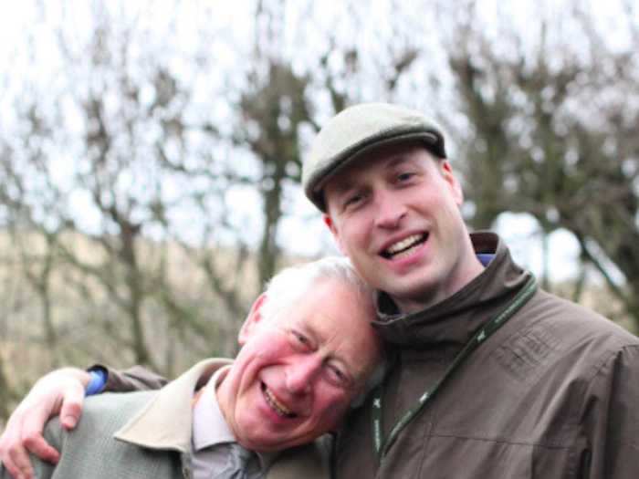 The duchess shared this candid photo of Prince William and Prince Charles for Father