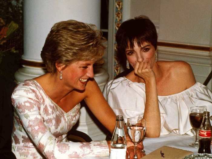 Diana had a number of famous friends in her inner circle.