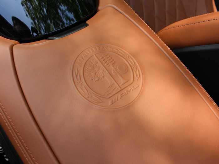 The AMG designations are scattered through the cabin. This embossed AMG crest on the armrest is my personal favorite.