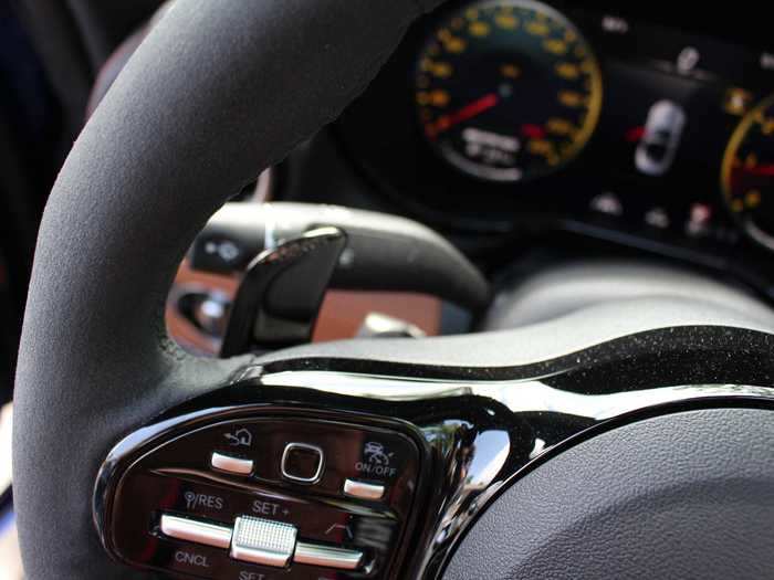 Drivers can drop out of automatic mode and flick through the gears themselves using the elegantly crafted paddle shifters.