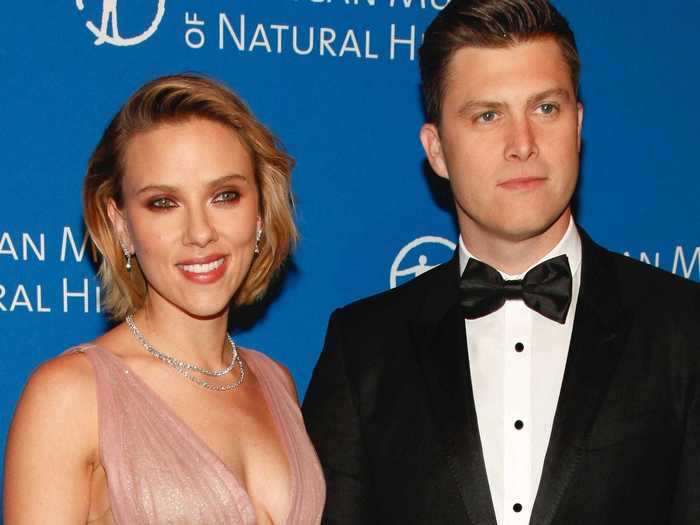 Scarlett Johansson is engaged to "SNL" writer Colin Jost.