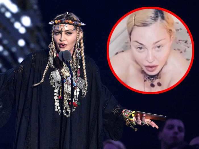 Madonna called the coronavirus "the great equalizer" in a bizarre bathtub video.