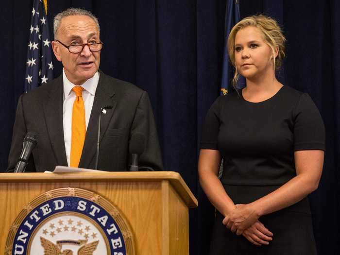 Chuck Schumer and Amy Schumer are first cousins, once removed.