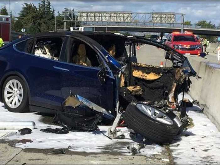 March 23, 2018: A Tesla Model X with Autopilot engaged crashes into a highway barrier, killing the driver