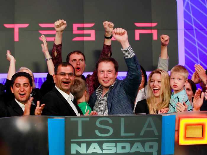 June 29, 2010: Tesla went public for $17 per share.