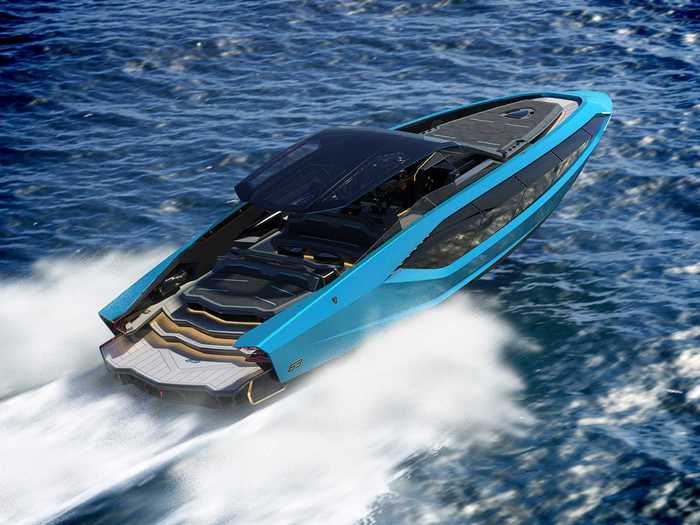 Lamborghini says the hull is made from a high-performance shell.