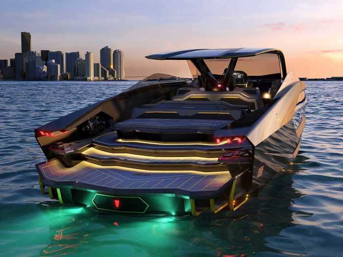 Powered by two V12 engines, the yacht produces a claimed combined output of 4,000 horsepower.