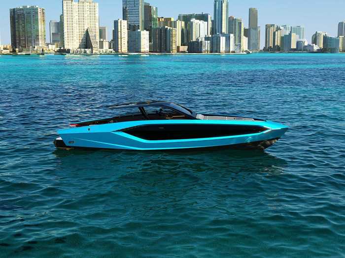 The Tecnomar for Lamborghini 63 represents a collaboration between Automobili Lamborghini and The Italian Sea Group.