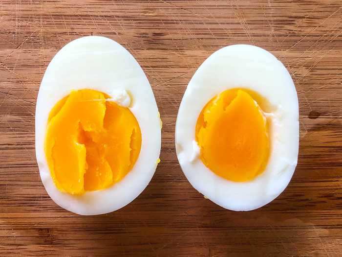 After a full 20 minutes, the yolks separated from the whites.