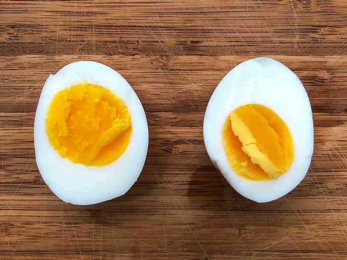 Using the same method and letting them cook for 10 minutes gave the yolks an unpleasant texture.