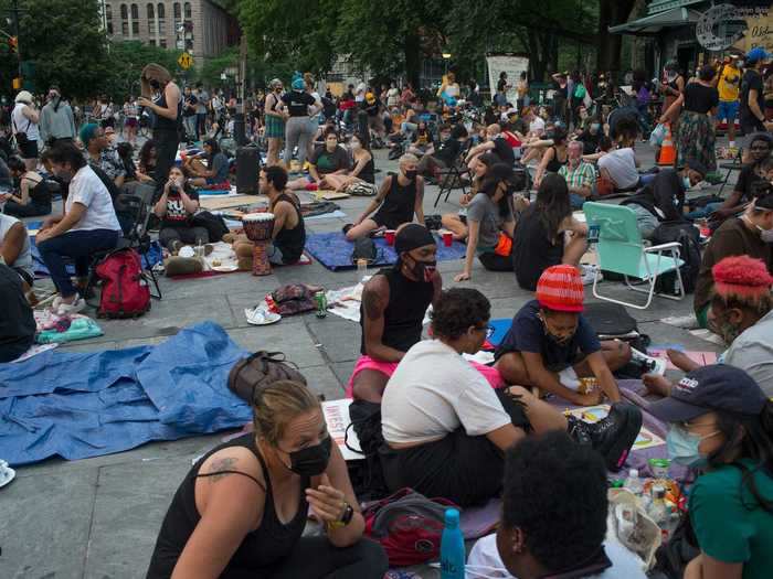 For one week, protesters have gathered in spaces across from City Hall in Manhattan to demand at least $1 billion be cut from the NYPD