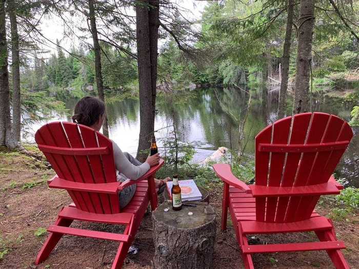 Historic ice house overlooking a pond in Saranac Lake, $94