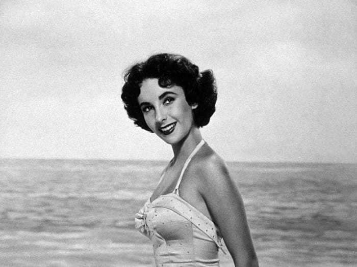 In 1948, Elizabeth Taylor posed for a portrait in a halter-top bathing suit.