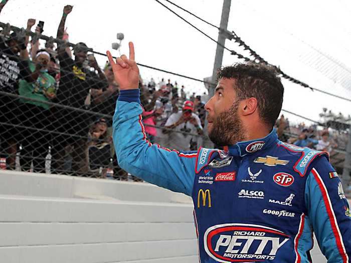 After the race, Wallace greeted a group of fans, many of whom were wearing Black Lives Matter shirts in support of Wallace.