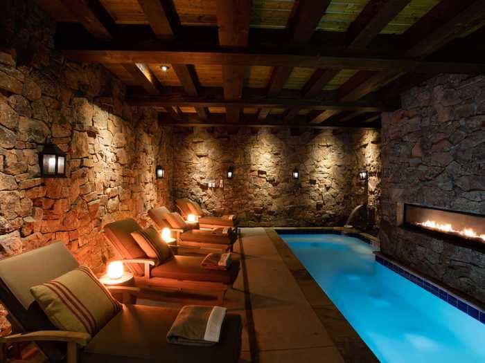 ... plus an indoor grotto soaking pool, hot tub, sauna, and steam room.