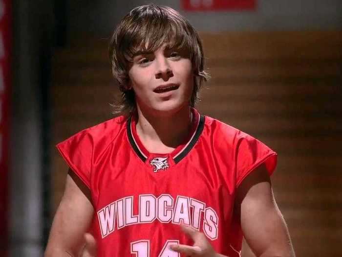 Zac Efron starred as Troy Bolton.