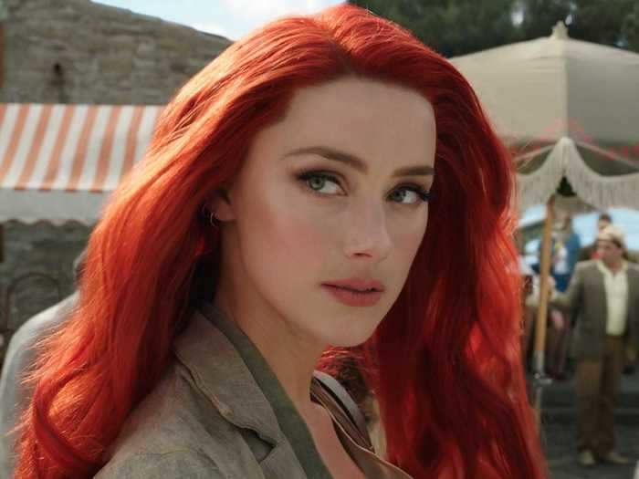 Heard first appeared as Mera in "Justice League" before starring alongside Momoa in "Aquaman."