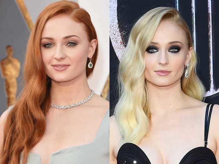 Sophie Turner dyed her hair red to play Sansa Stark, but she