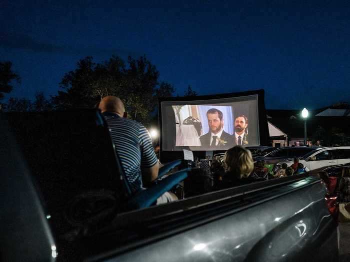 Guests were able to watch Hoffman and Sminkey get married on the venue