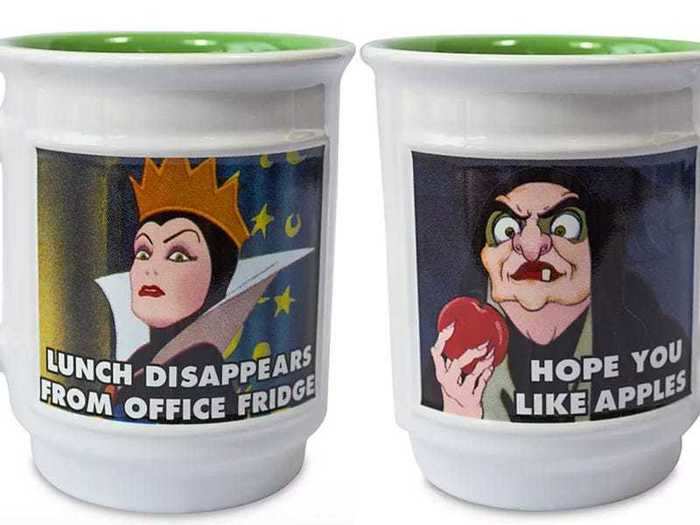 This Evil Queen mug makes office etiquette clear.