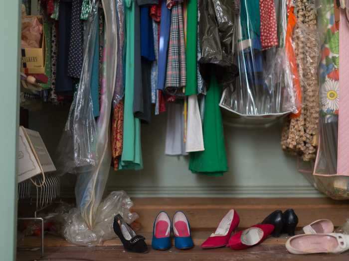 Shoes were scattered inside the closets — almost as if the residents left yesterday.