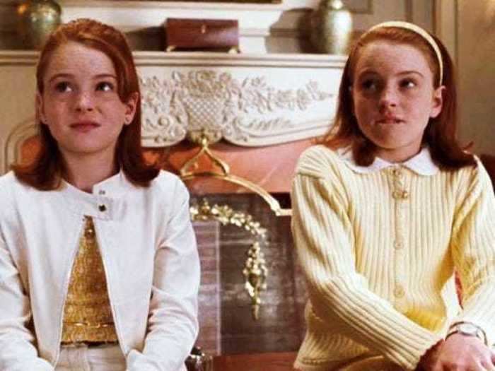 The actress made her film debut as Annie James and Hallie Parker in "The Parent Trap" (1998).