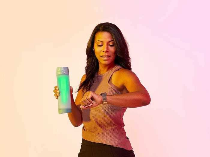 A water bottle that alerts you when it