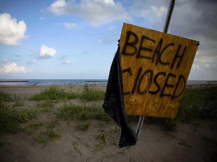 Others, like this one in Grand Isle, Louisiana, were closed for months as oil washed up on the beach.