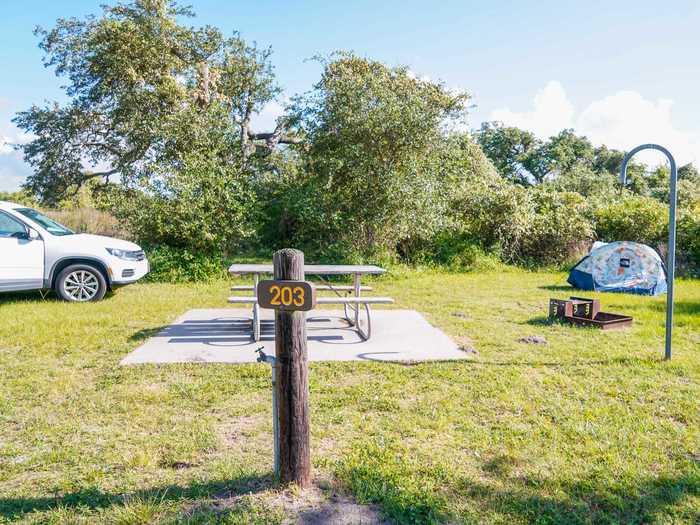 Once at the site, I pitched my tent in the furthest corner of the campsite to maintain distance from other campers.