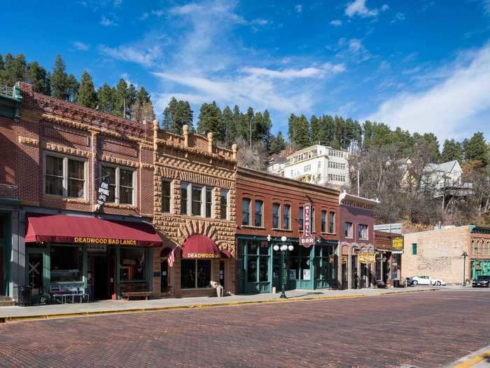 SOUTH DAKOTA: Main Street in Deadwood transports visitors back to the Wild West.