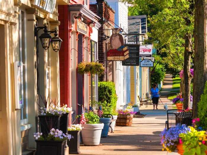 OHIO: Main Street in Hudson boasts an upscale shopping center.