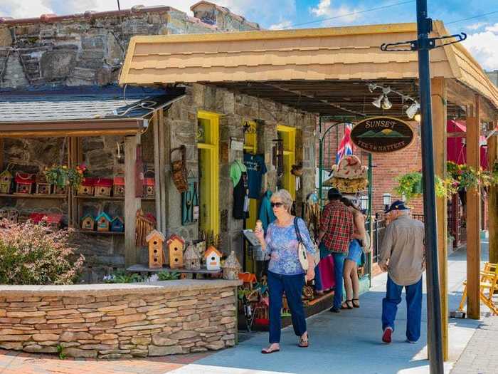 NORTH CAROLINA: Main Street in Blowing Rock is a shopper