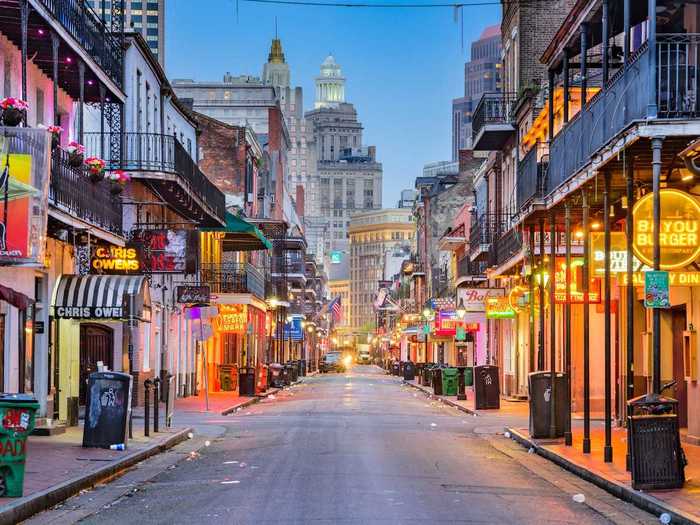 LOUISIANA: Bourbon Street is peak New Orleans.