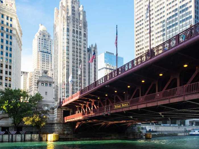 ILLINOIS: Michigan Avenue runs through Chicago