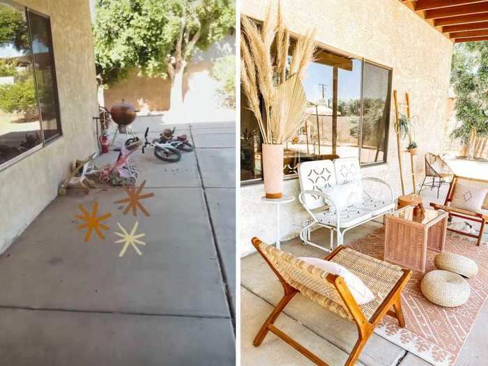 Sometimes all you need to make your outdoor space look new is a power washer and new furniture.