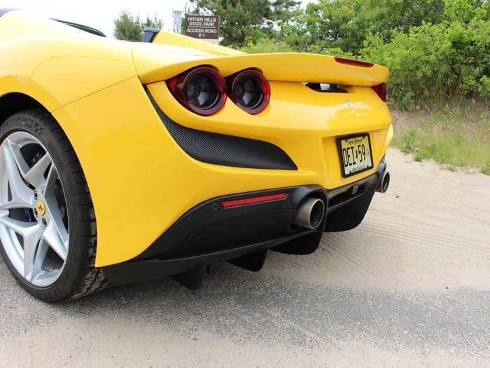 A pair of titanium exhaust pipes is $2,531. The diffuser completes the airflow efforts that commence up front.