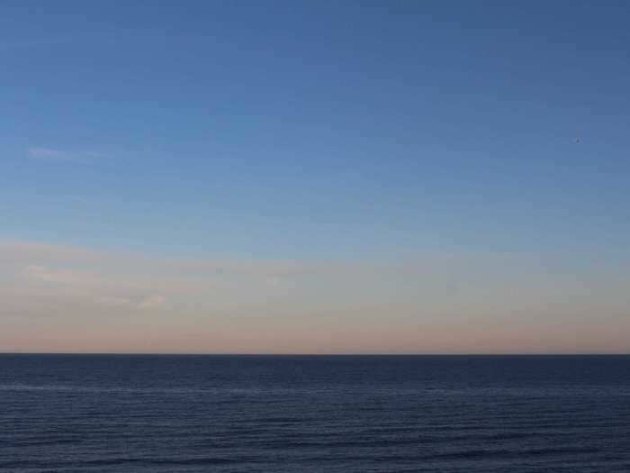 The drive out to Montauk found me contemplating this Hiroshi Sugimoto-esque view of the Atlantic Ocean.