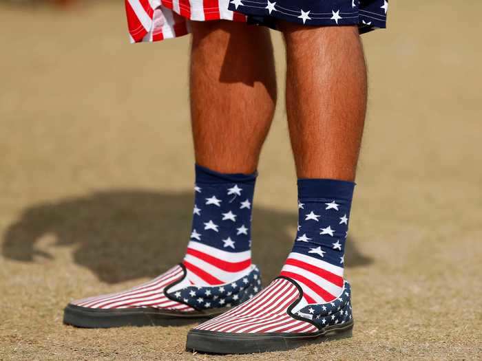 Wearing American flag apparel actually violates a set of guidelines called the US Flag Code.