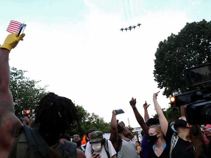 The event also drew a number of protesters, who took to DC