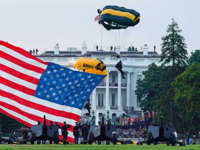 The celebrations featured a performance by the US Army