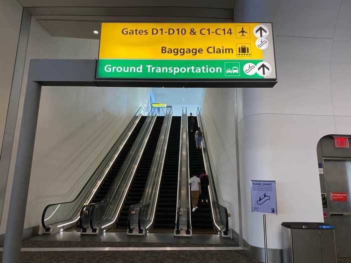 Take two sets of escalators,