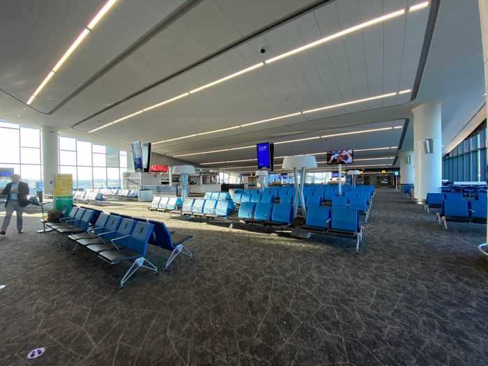 I arrived back at LaGuardia later that day after flying home on United. Our gate was on the other side of the concourse, which had been largely empty.