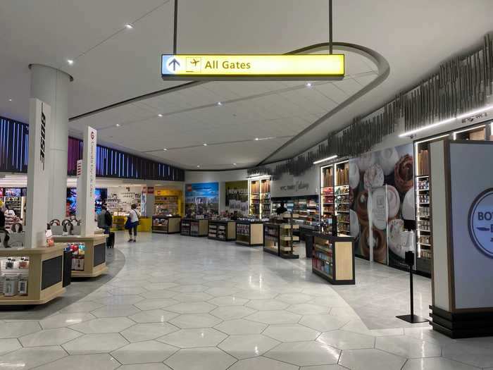 Passengers then have to walk through the Bowery Bay Shop before they can get to the gates, much like how international airports abroad require walking through a duty-free store before going to the gates.